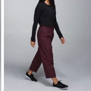 Lululemon Wide Legged Wonder Pant Bordeaux Drama 6